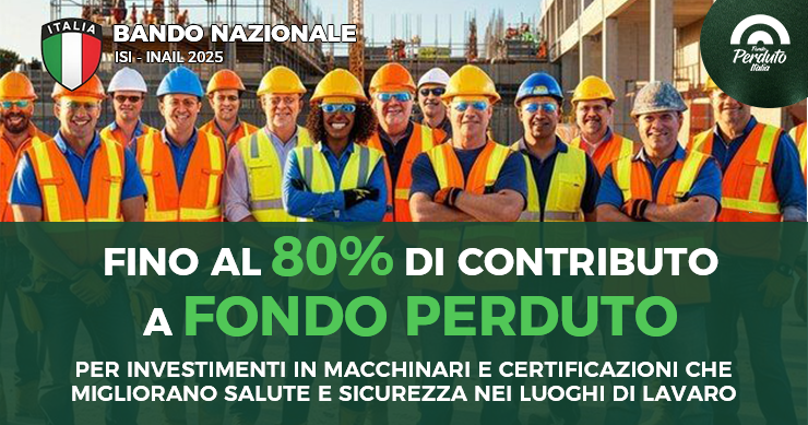 INAIL Isi 2025, dal 13 aprile al 28 maggio la presentazione delle domande di accesso ai fondi perduto