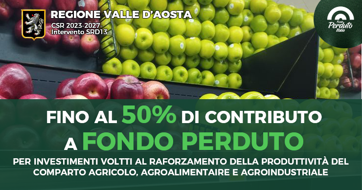 Con il bando la Regione Valle d’Aosta disciplina l’attuazione dell’intervento SRD13 - “investimenti”, con la finalità di promuovere la crescita economica...