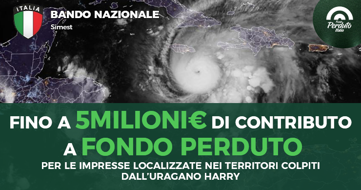 PER LE IMPRESSE LOCALIZZATE NEI TERRITORI COLPITI DALL’URAGANO HARRY 2026