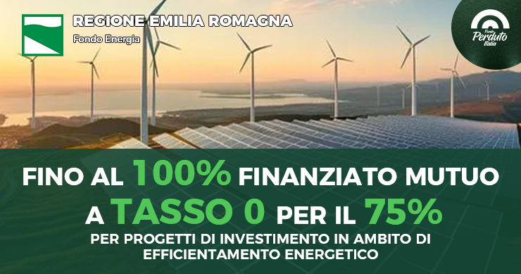 PER PROGETTI DI INVESTIMENTO IN AMBITO DI EFFICIENTAMENTO ENERGETICO. FONDO PERDUTO